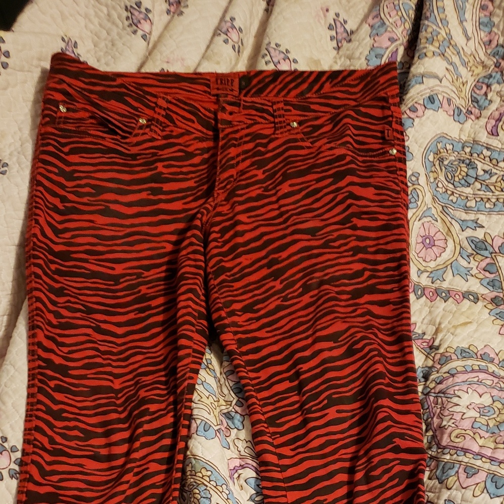 Red & Black Zebra Tripp NYC Jeans